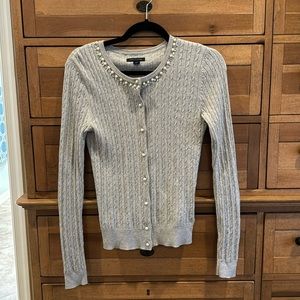 Sweater Cardigan with pearls and beads